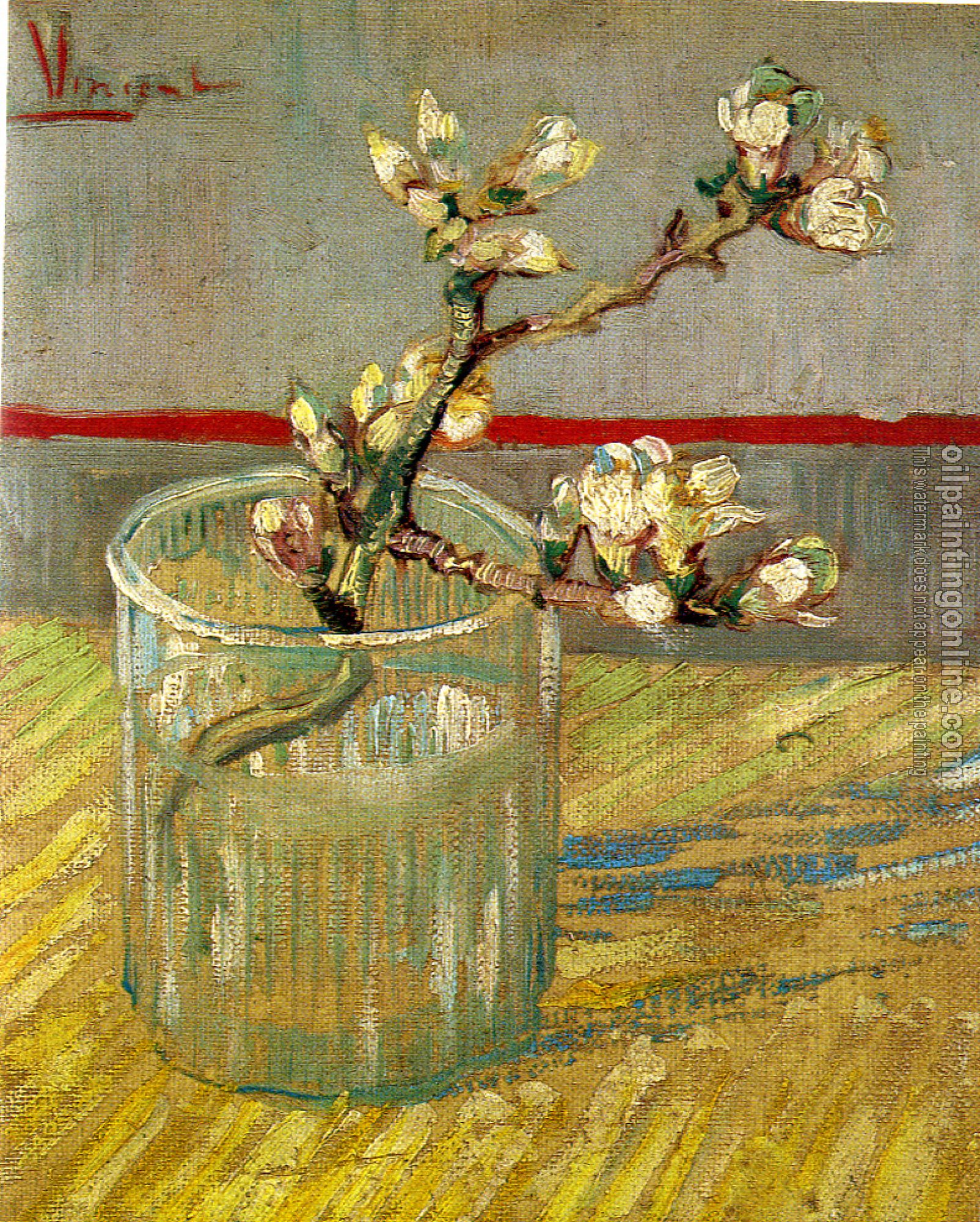 Gogh, Vincent van - Blossoming Almond Branch in a Glass